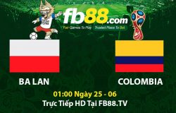 fb88-Kèo chấp Ba Lan Colombia World Cup 2018