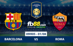 Soi kèo ICC Cup 2018 Barcelona vs Roma tại FB88.COM