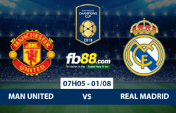 Soi kèo cá cược ICC Cup 2018, giữa MU vs Real Madrid, 07h05 tại FB88.COM