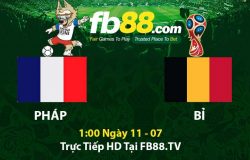 Soi kèo bóng đá trận Pháp vs Bỉ World Cup 2018 tại FB88.COM