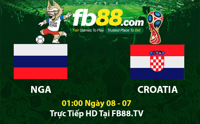 fb88-Soi kèo bóng đá Nga Croatia World Cup 2018