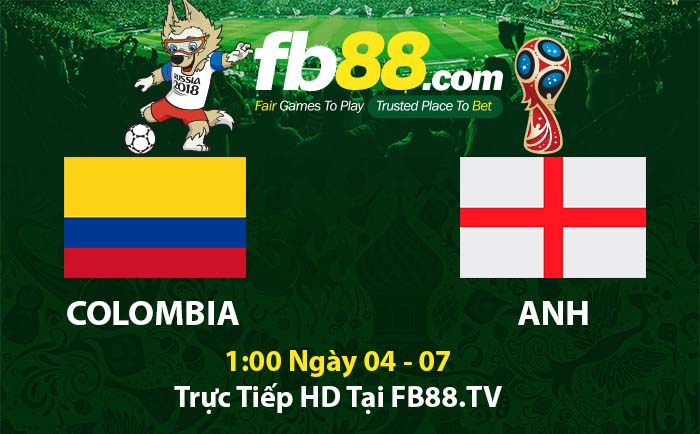 fb88-Soi kèo bóng đá Colombia Anh World Cup 2018