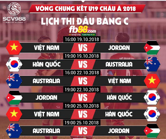 lịch thi đấu u19 việt nam