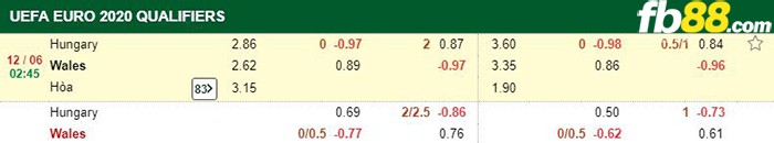 kèo cá cược hungary vs wales