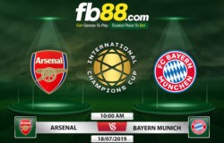 fb88-Soi kèo bóng đá Arsenal vs Bayern ICC Cup 2019