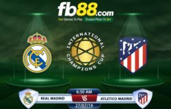 fb88-Soi kèo bóng đá Real Madrid vs Atlectico Madrid ICC Cup 2019