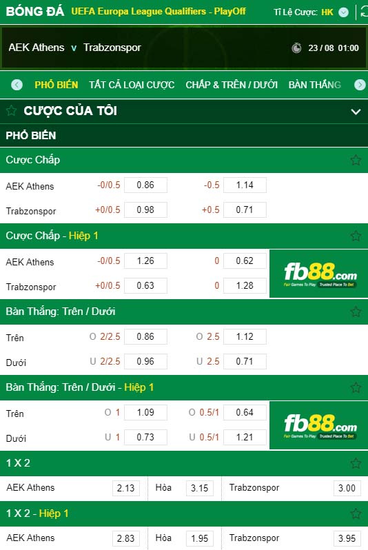 fb88-kèo nhà cái AEK Athens vs Trabzonspor