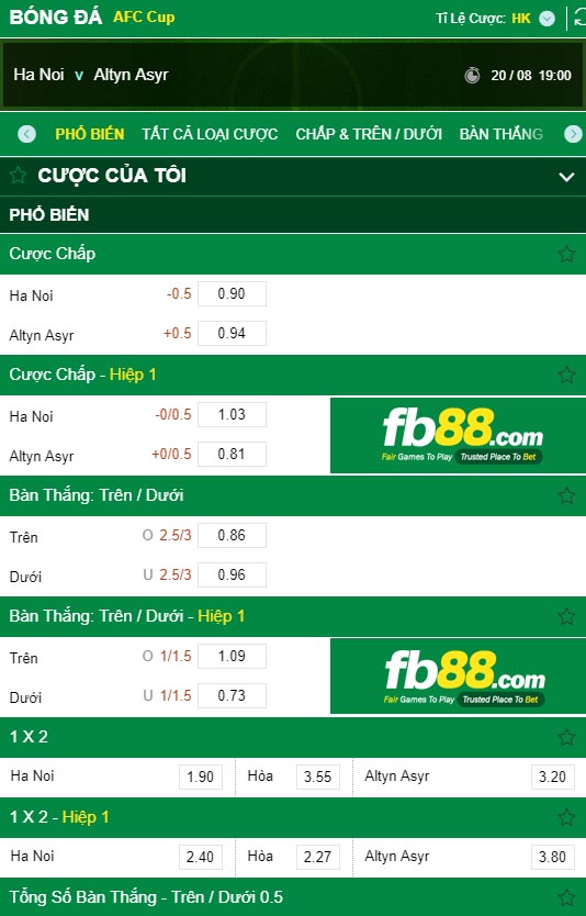 fb88-kèo nhà cái Hà Nội vs Altyn Asyr