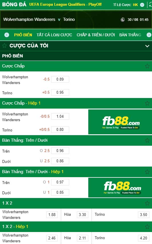 fb88-kèo nhà cái Wolverhampton vs Torino