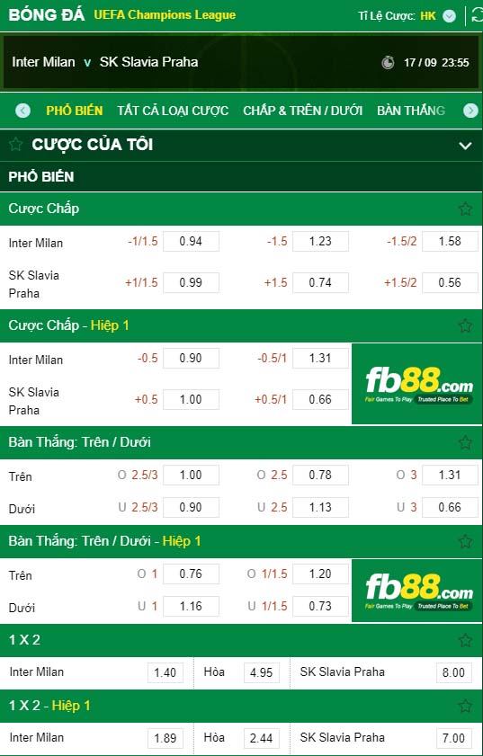 fb88-kèo nhà cái Inter Milan vs Slavia Praha