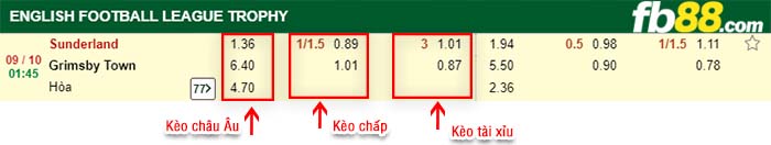 fb88-kèo chấp Sunderland vs Grimsby Town