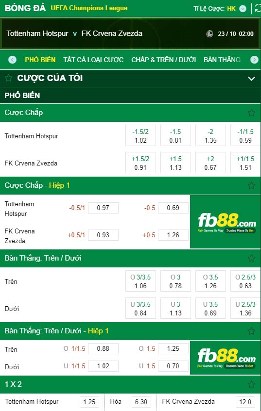fb88-kèo nhà cái Tottenham Hotspur vs FK Crvena Zvezda