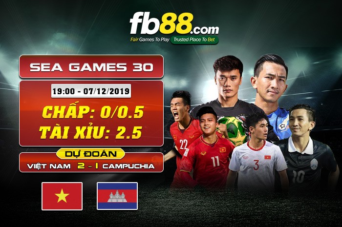 fb88-Nhận định soi kèo Việt Nam vs Campuchia sea games 2019