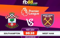 fb88-soi kèo Southampton vs West Ham United
