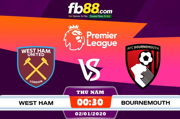 fb88-soi kèo West Ham United vs AFC Bournemouth