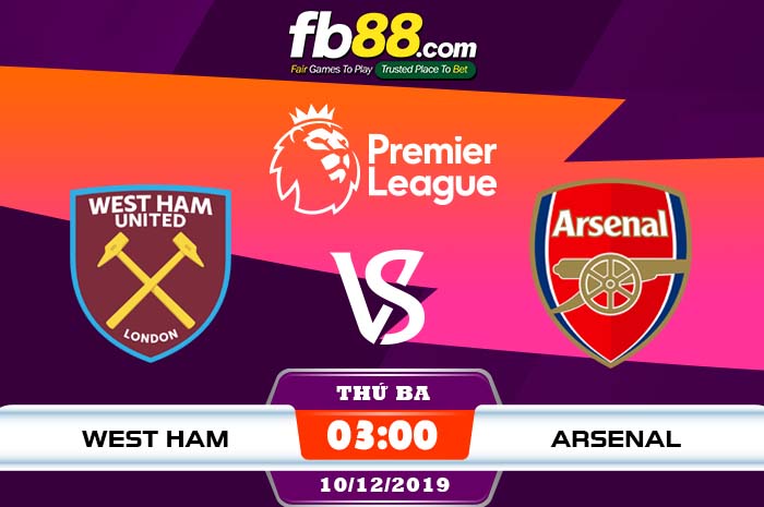 fb88-soi kèo West Ham United vs Arsenal