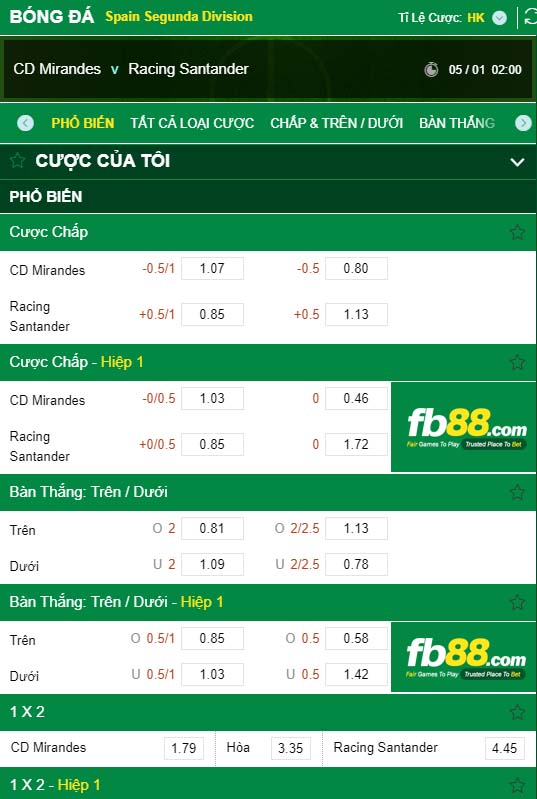 fb88-kèo nhà cái CD Mirandes vs Racing Santander