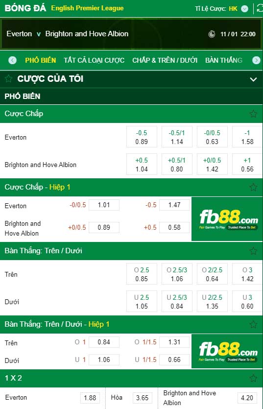 fb88-kèo nhà cái Everton vs Brighton and Hove Albion