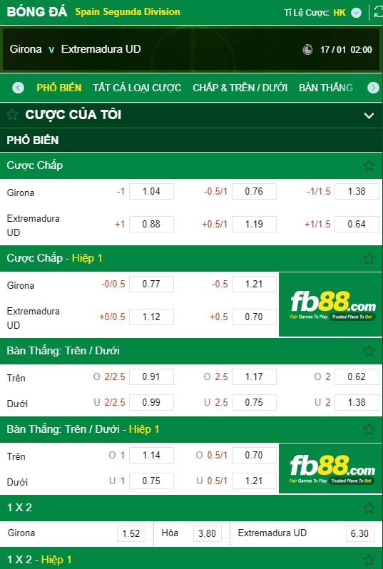 fb88-kèo nhà cái Girona vs Extremadura UD