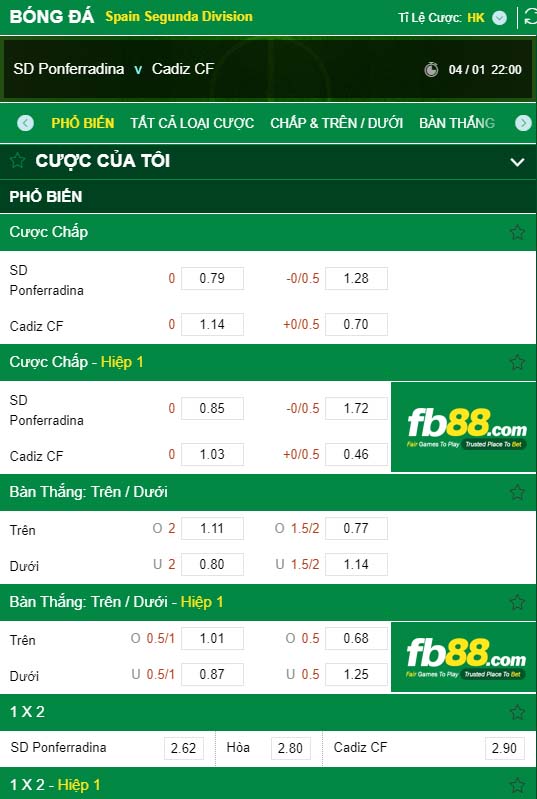 fb88-kèo nhà cái SD Ponferradina vs Cadiz CF