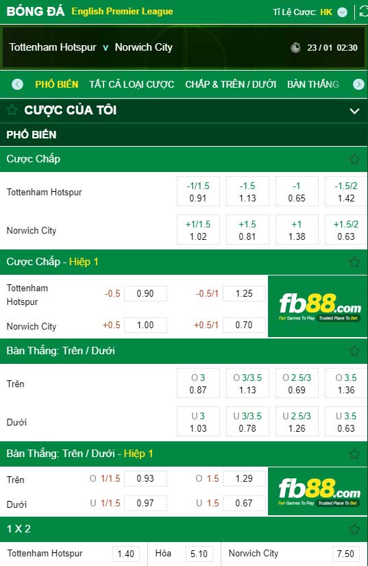 fb88-kèo nhà cái Tottenham Hotspur vs Norwich City