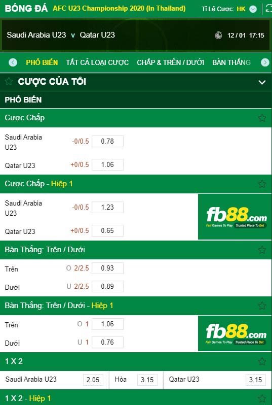 fb88-kèo nhà cái U23 Ả Rập Xê Út vs U23 Qatar