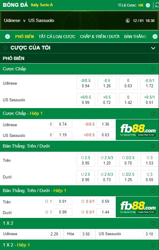fb88-kèo nhà cái Udinese vs US Sassuolo