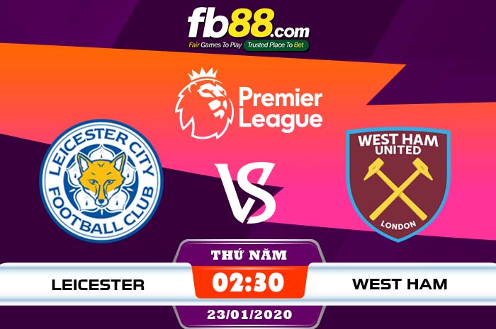fb88-soi kèo Leicester City vs West Ham United