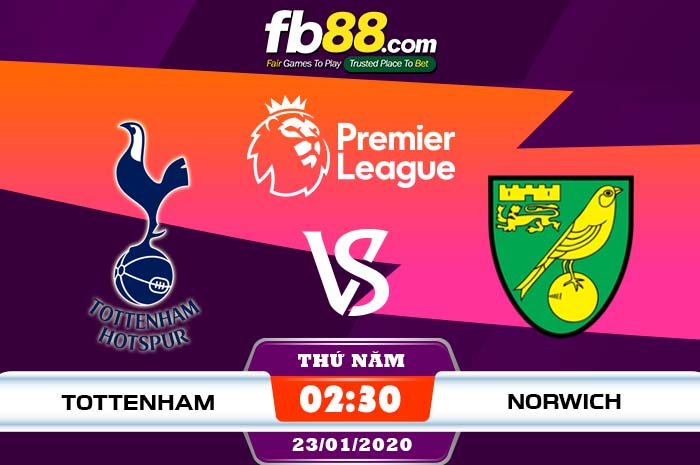 fb88-soi kèo Tottenham Hotspur vs Norwich City