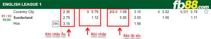 fb88-kèo chấp Coventry City vs Sunderland