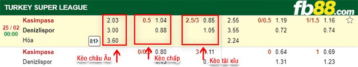 fb88-kèo chấp Kasimpasa vs Denizlispor