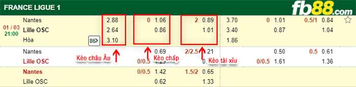 fb88-kèo chấp Nantes vs Lille OSC