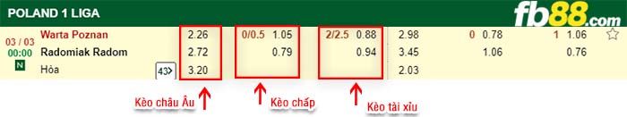 fb88-kèo chấp Warta Poznan vs Radomiak Radom