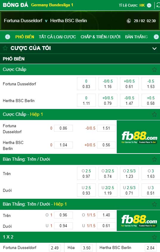 fb88-kèo nhà cái Fortuna Dusseldorf vs Hertha BSC Berlin