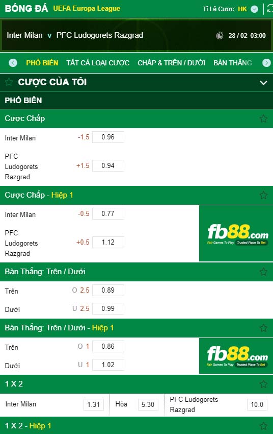 fb88-kèo nhà cái Inter Milan vs PFC Ludogorets Razgrad