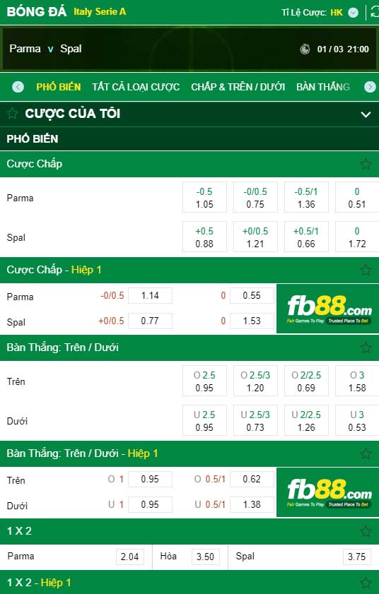 fb88-kèo nhà cái Parma vs Spal