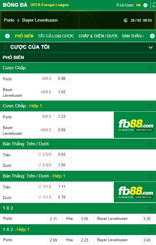 fb88-kèo nhà cái Porto vs Bayer Leverkusen