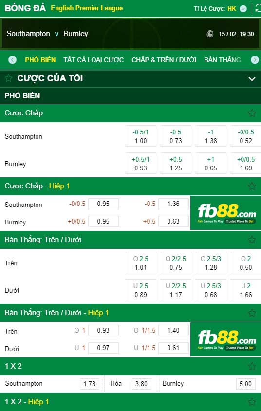 fb88-kèo nhà cái Southampton vs Burnley