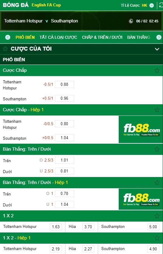 fb88-kèo nhà cái Tottenham Hotspur vs Southampton