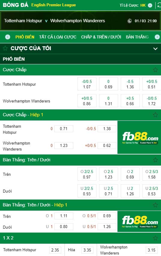fb88-kèo nhà cái Tottenham Hotspur vs Wolverhampton Wanderers