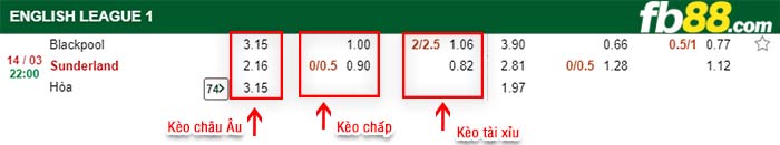 fb88-kèo chấp Blackpool vs Sunderland