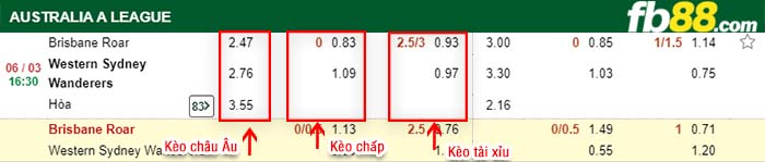 fb88-kèo chấp Brisbane Roar vs Western Sydney Wanderers