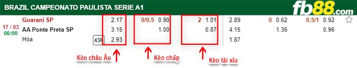 fb88-kèo chấp Guarani vs Ponte Preta