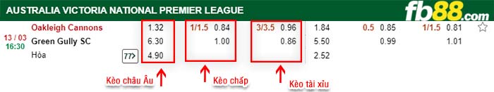 fb88-kèo chấp Oakleigh Cannons vs Green Gully SC