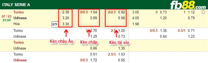 fb88-kèo chấp Torino vs Udinese