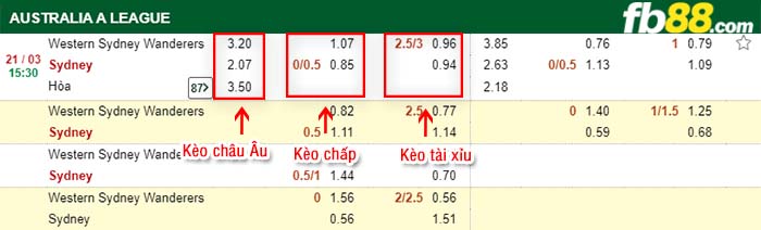 fb88-kèo chấp Western Sydney Wanderers vs Sydney