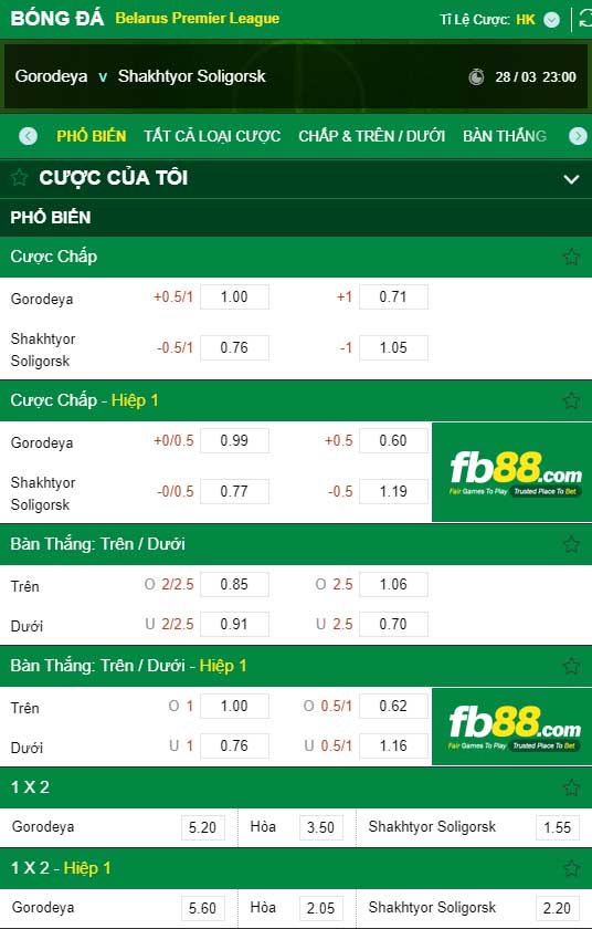 fb88-kèo nhà cái Gorodeya vs Shakhtyor Soligorsk