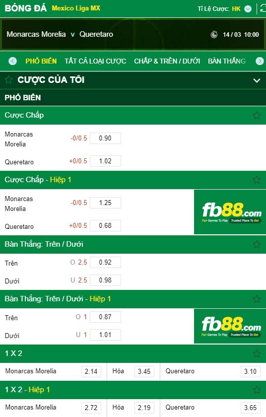 fb88-kèo nhà cái Monarcas Morelia vs Queretaro