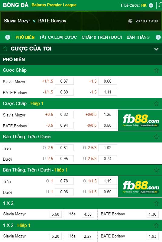 fb88-kèo nhà cái Slavia Mozyr vs BATE Borisov