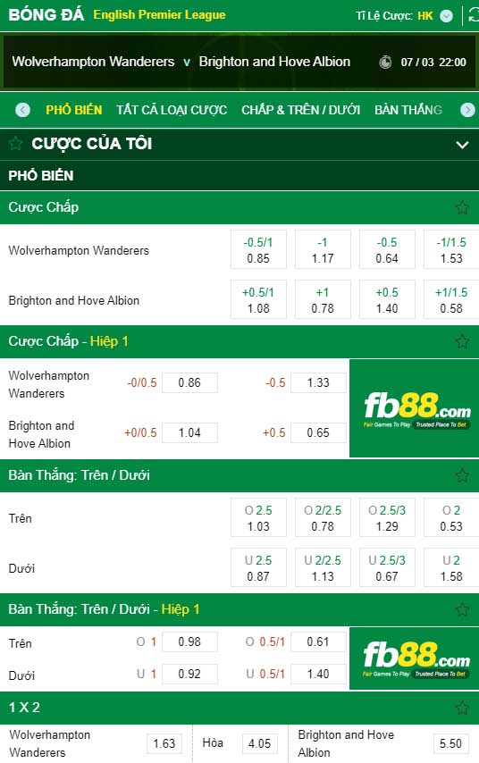 fb88-kèo nhà cái Wolverhampton Wanderers vs Brighton and Hove Albion